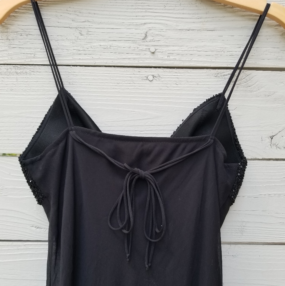 La Perla Beaded Bust Black Maxi Gown - Picture 3 of 5